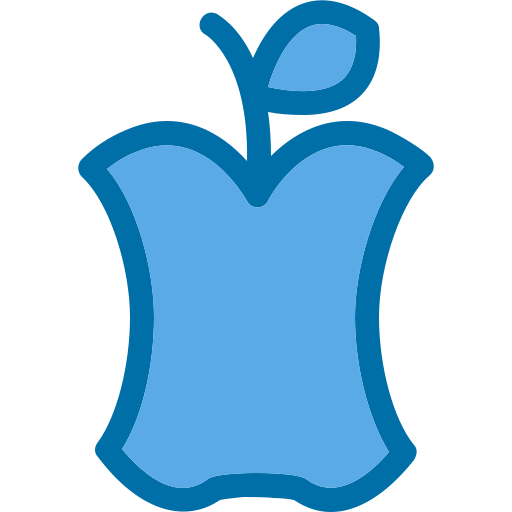 appel bijten Generic Blue icoon