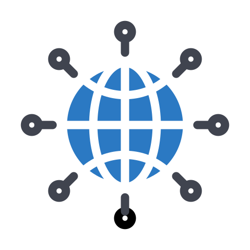 globales netzwerk Generic Blue icon