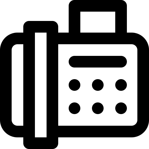 fax Super Basic Rounded Lineal Ícone