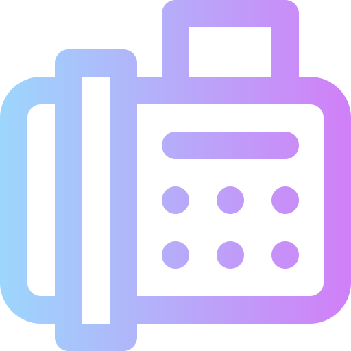 fax Super Basic Rounded Gradient icono