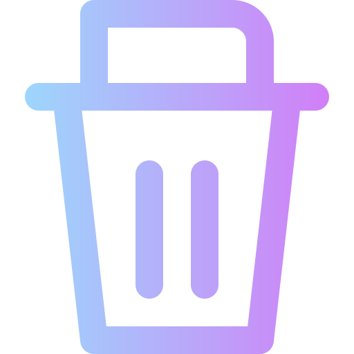 Trash Super Basic Rounded Gradient icon