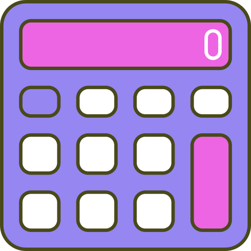 rekenmachine Generic Thin Outline Color icoon