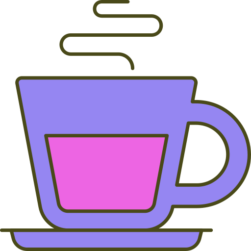 café Generic Thin Outline Color icono