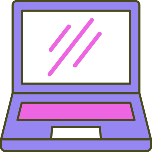 ordinateur portable Generic Thin Outline Color Icône
