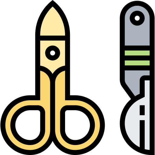 Scissors Meticulous Lineal Color icon