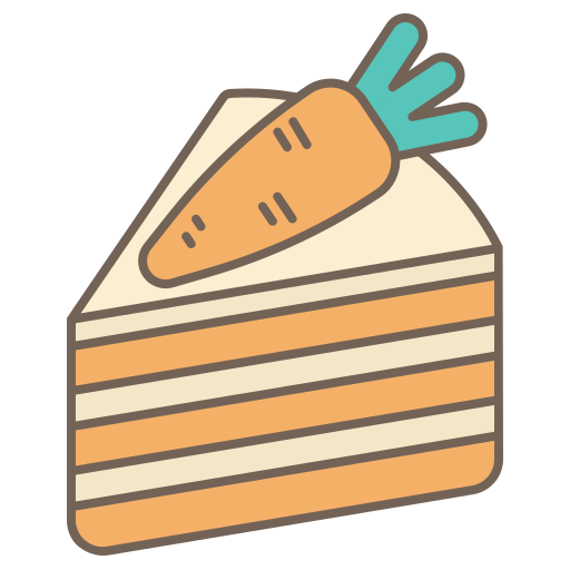 torta di carote Generic Outline Color icona