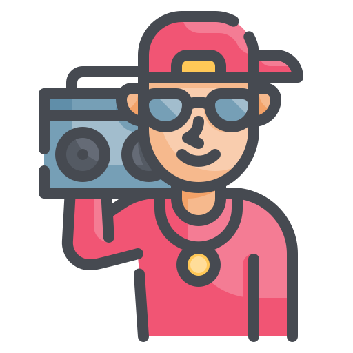 hip hop Wanicon Lineal Color icon