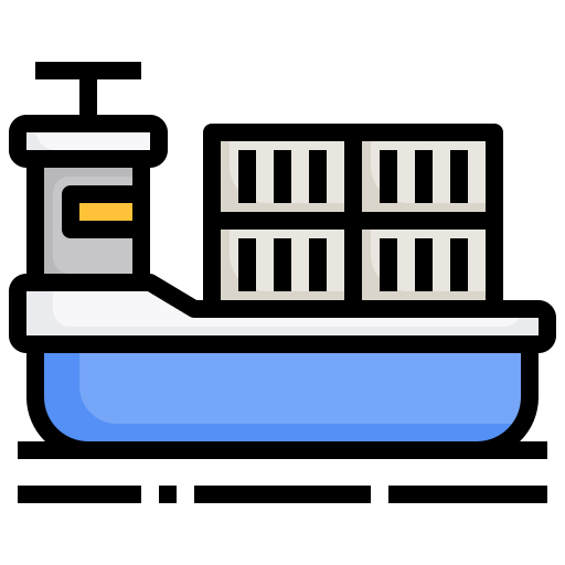 barca da carico Surang Lineal Color icona