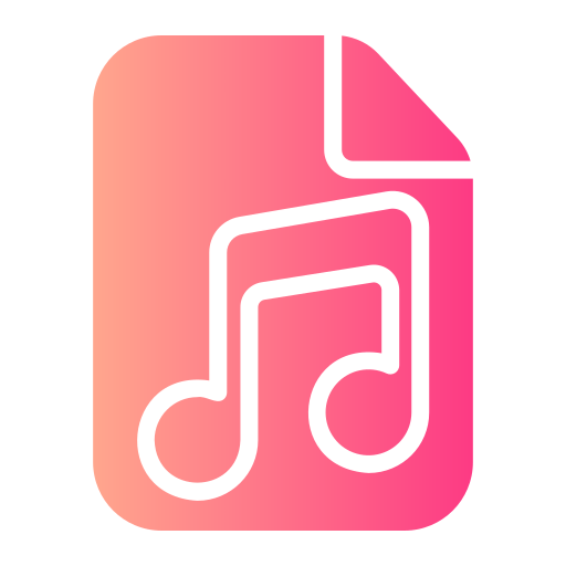 audiodatei Generic Flat Gradient icon