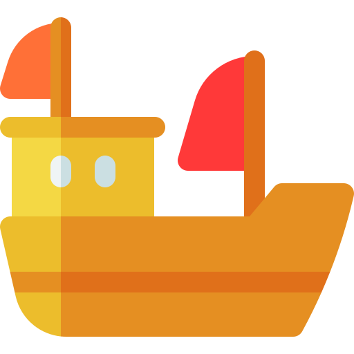 Sail boat Basic Rounded Flat icon