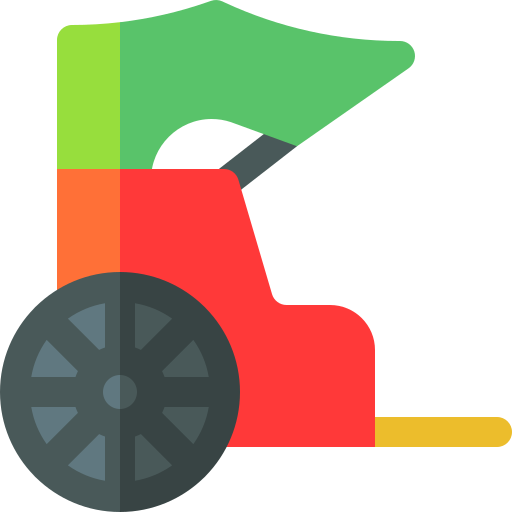 Rickshaw Basic Rounded Flat icon