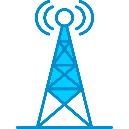 Signal tower Generic Blue icon