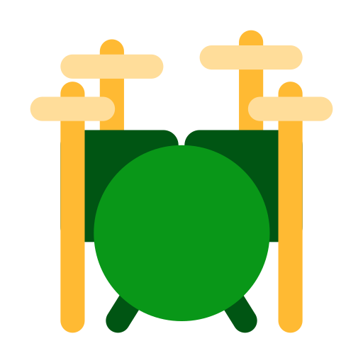 conjunto de tambores Generic Flat Ícone