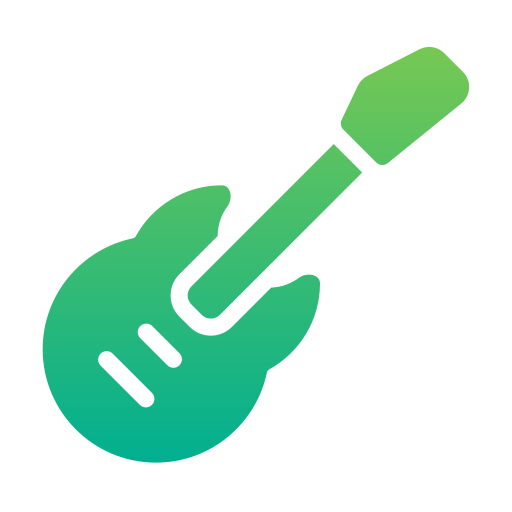 elektrische gitarre Generic Flat Gradient icon