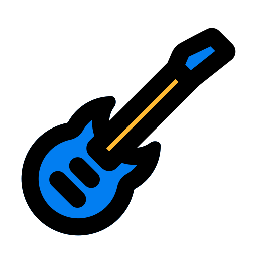 Electric guitar Generic Outline Color icon