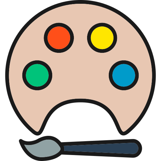 Color palette Generic Outline Color icon