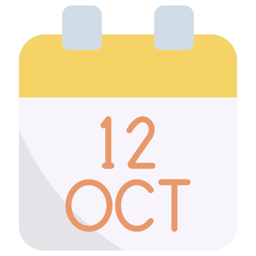 12 ottobre Generic Flat icona