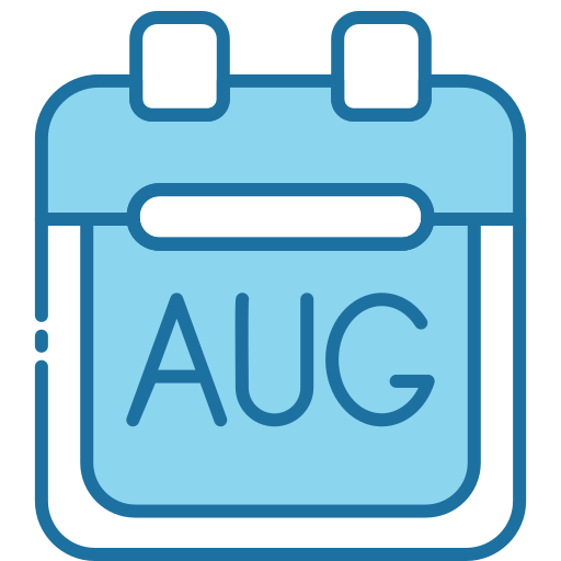8月 Generic Blue icon