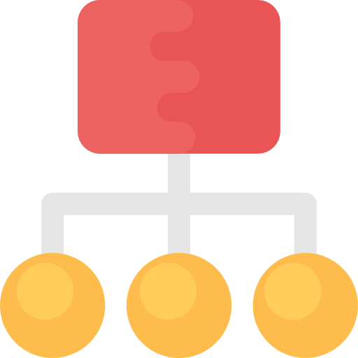 Hierarchical structure Flat Color Flat icon