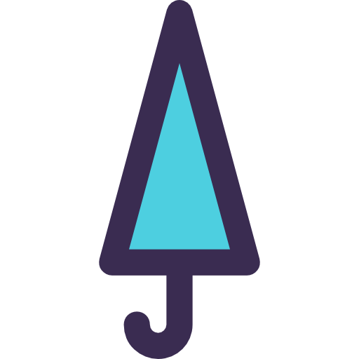 regenschirm Kiranshastry Lineal Color Blue icon