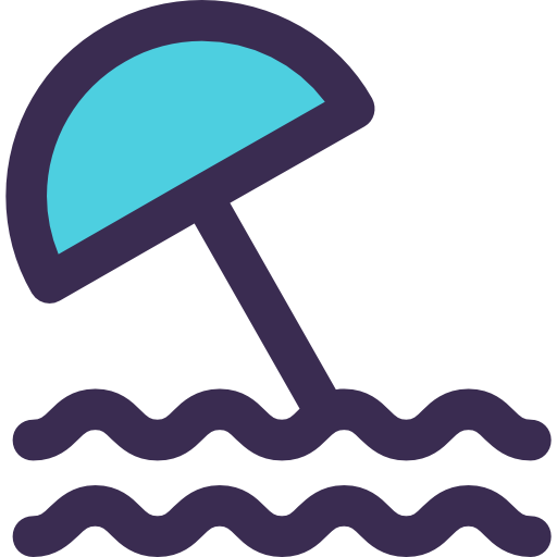 ビーチ Kiranshastry Lineal Color Blue icon
