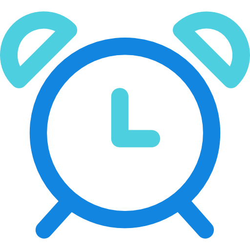 alarm Kiranshastry Lineal Blue ikona