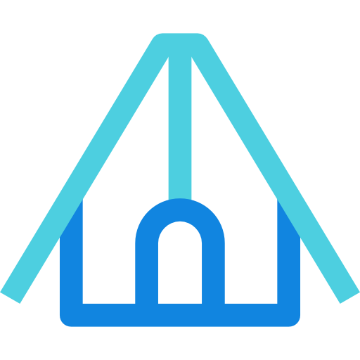 캠핑 Kiranshastry Lineal Blue icon