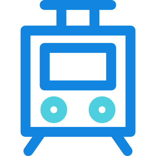 pociąg Kiranshastry Lineal Blue ikona