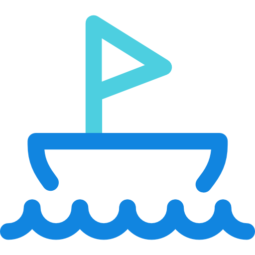 bateau Kiranshastry Lineal Blue Icône