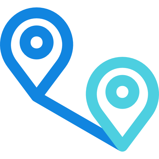 mapa de pines Kiranshastry Lineal Blue icono