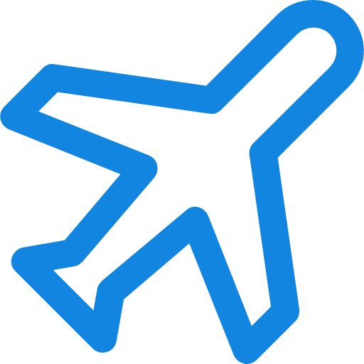 비행기 Kiranshastry Lineal Blue icon