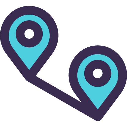 핀 맵 Kiranshastry Lineal Color Blue icon