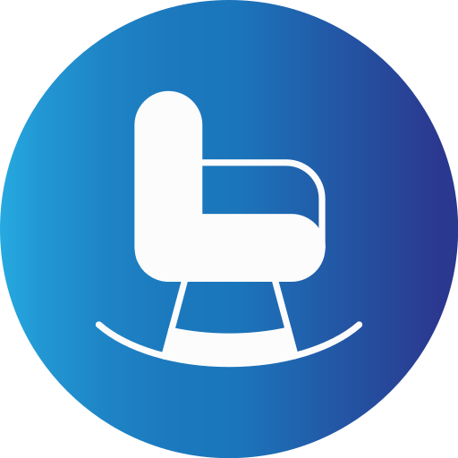 Rocking chair Generic Blue icon