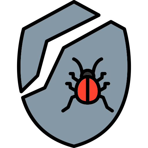 escudo roto Generic Outline Color icono