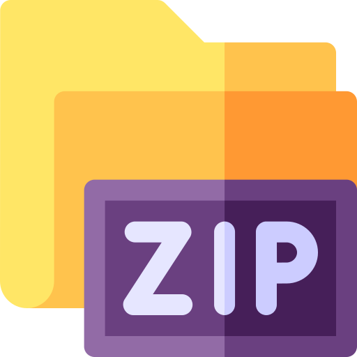 Zip folder Basic Rounded Flat icon