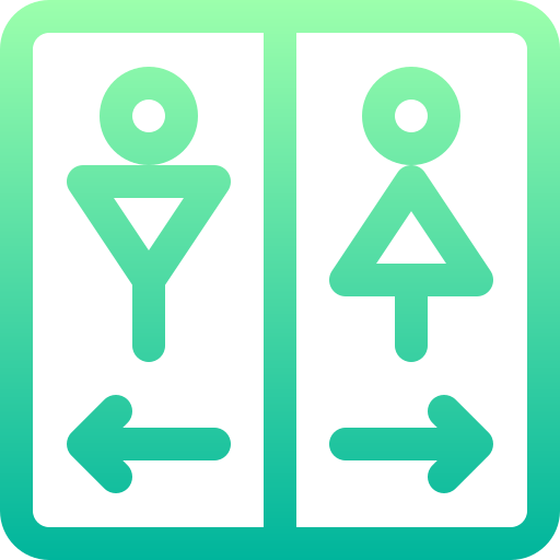 toaleta Basic Gradient Lineal color ikona