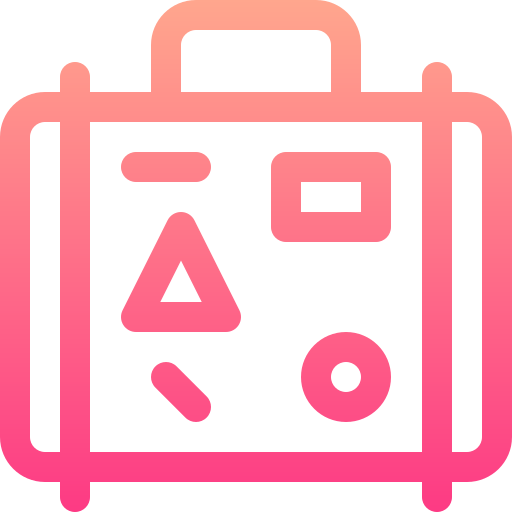 Baggage Basic Gradient Lineal color icon