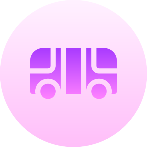 Bus Basic Gradient Circular icon