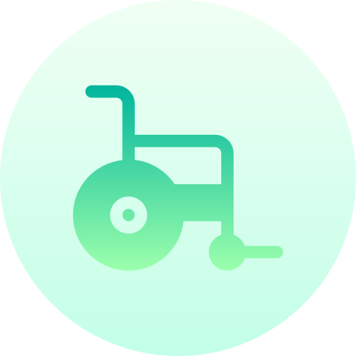 persona discapacitada Basic Gradient Circular icono