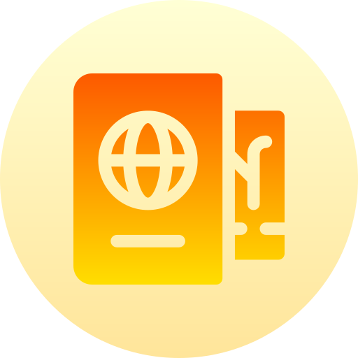 Passport Basic Gradient Circular icon
