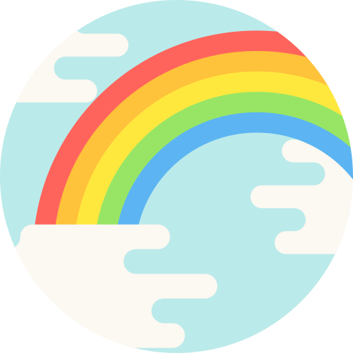 regenboog Detailed Flat Circular Flat icoon