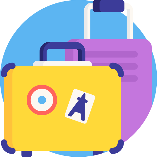 Suitcases Detailed Flat Circular Flat icon