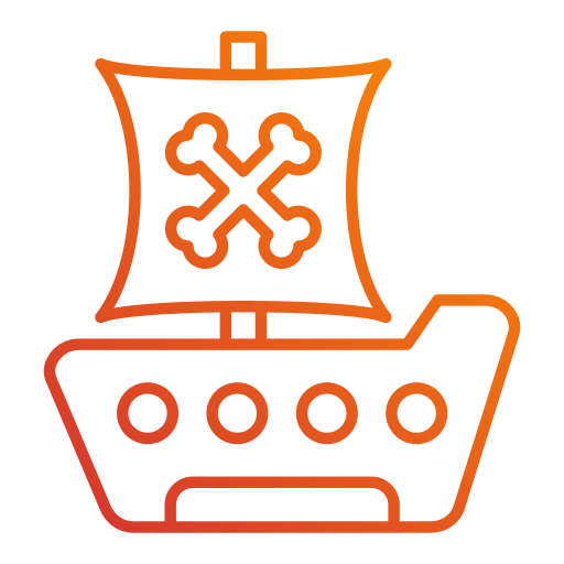 statek piracki Generic Gradient ikona