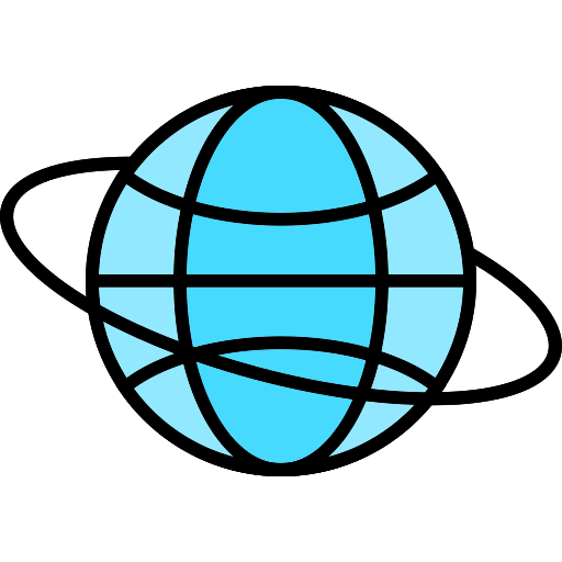 World wide Generic Outline Color icon