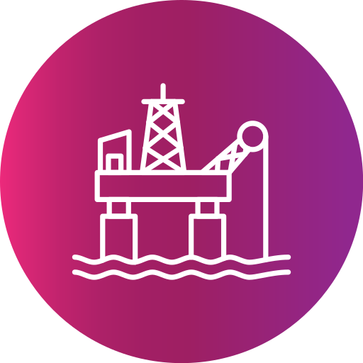 Нефтяная платформа Generic Flat Gradient иконка