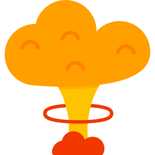 Ядерный взрыв Generic Flat иконка