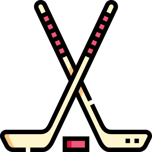 hockey su ghiaccio Detailed Straight Lineal color icona