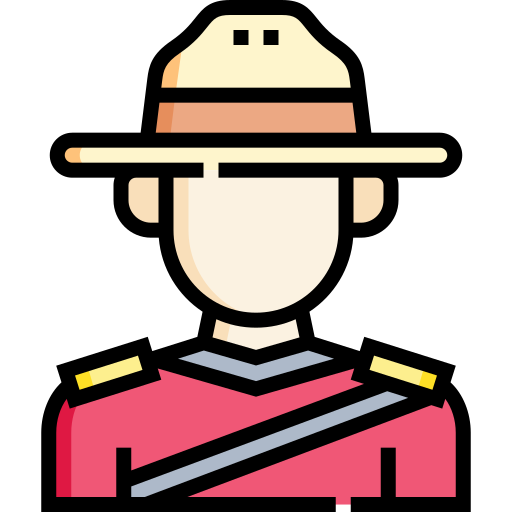 royal canadian mounted police Detailed Straight Lineal color icon