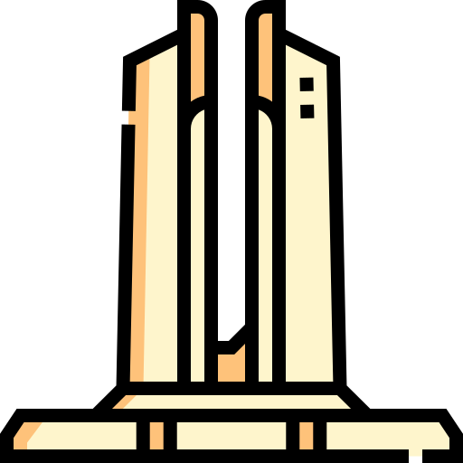 memorial vimy nacional canadiense Detailed Straight Lineal color icono