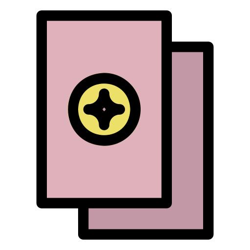 carta dei tarocchi Generic Outline Color icona